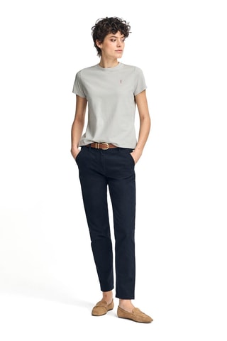 T-shirt slim - Cinzento-claro