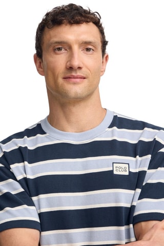 T-shirt regular - Azul-marinho e azul-celeste