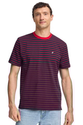 T-shirt regular - Azul-marinho e vermelho