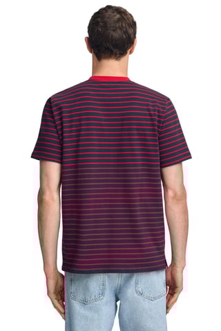 T-shirt regular - Azul-marinho e vermelho
