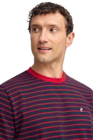 T-shirt regular - Azul-marinho e vermelho