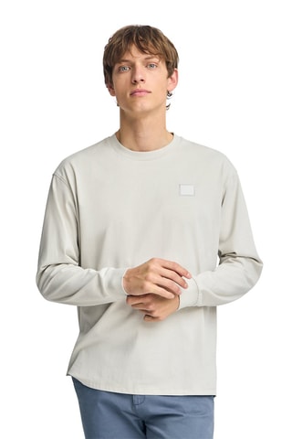 T-shirt oversize - Cinzento-claro