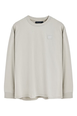 T-shirt oversize - Cinzento-claro