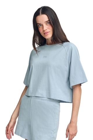 T-shirt relaxed - Azul-claro