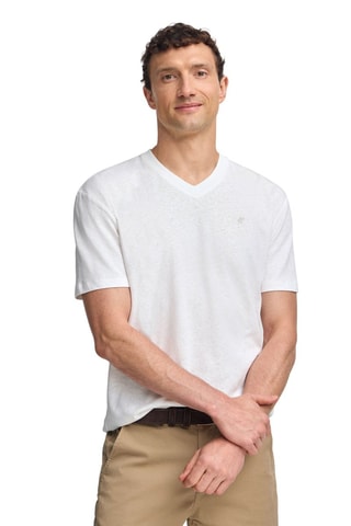 T-shirt regular em linho - Branco