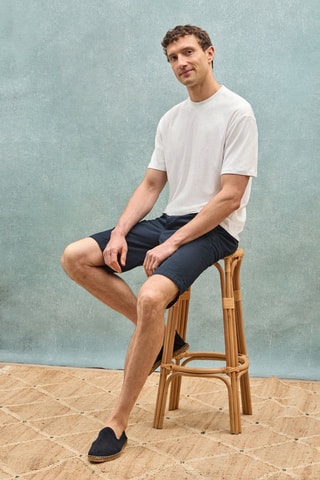 T-shirt regular em linho - Branco