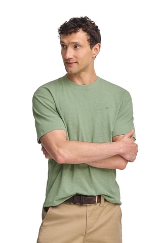 T-shirt regular em linho - Verde