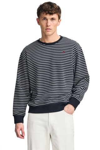 Sweat oversize - Azul-marinho e branco