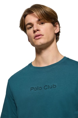 T-shirt relaxed - Azul-pato