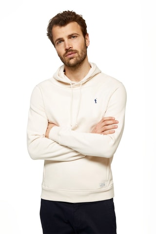 Sweat com capuz em algodão biológico Cru