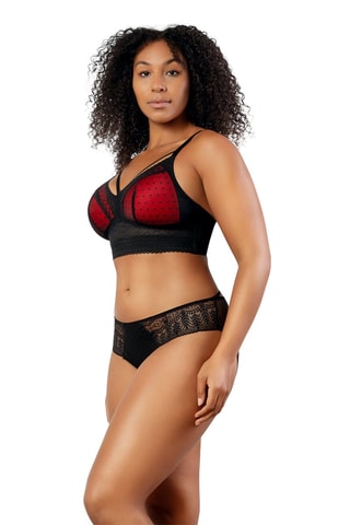 Bralette Mia Dot Preto e vermelho