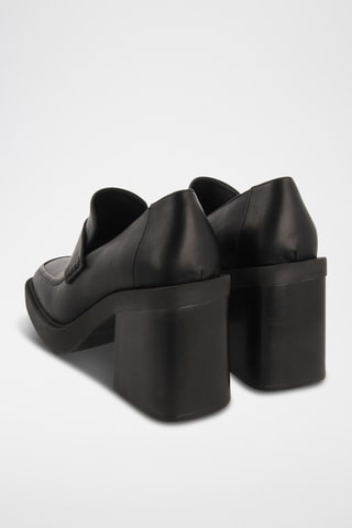 Mocassins met Hak - Zwart