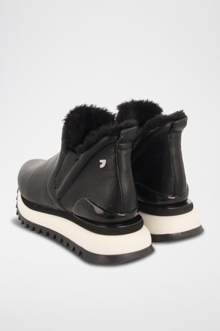 Gevoerde Platform Chelsea Boots - Zwart