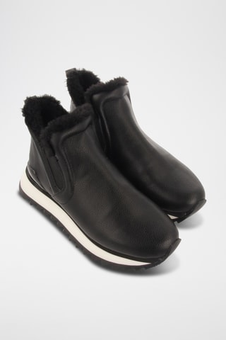 Gevoerde Platform Chelsea Boots - Zwart
