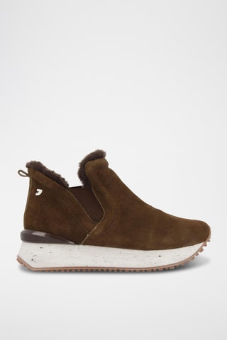 Nubuck Gevoerde Slip-ons - Bruin