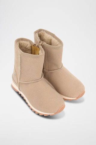 Gevoerde Enkellaarzen - Taupe