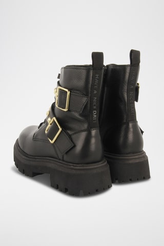 Leren Enkellaarzen - Zwart