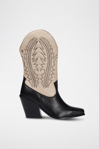 Leren Cowboylaarzen - Ecru