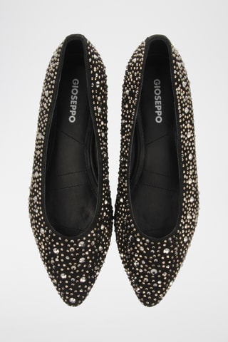 Nubuck Ballerina's - Zwart