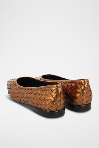 Leren Ballerina's - Goudkleurig