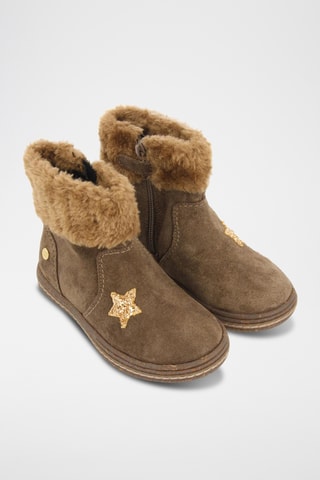 Gevoerde Nubuck Enkellaarzen - Bruin