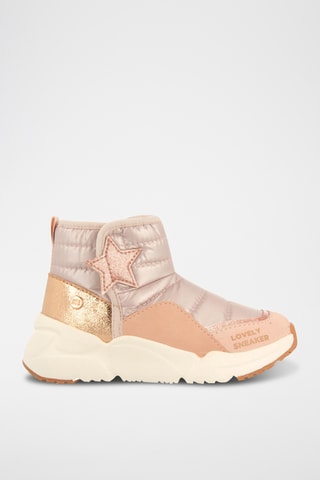 Gevoerde Enkellaarzen - Lichtroze