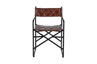 2 chaises pliables Marron et noir