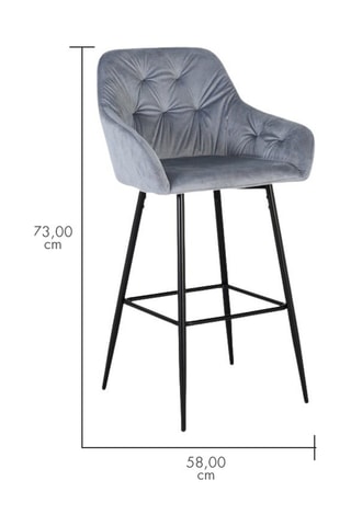 2 chaises de bar - Ciel et noir