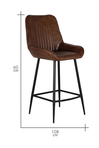 Tabouret en cuir - 48 x 108 x 60 cm
