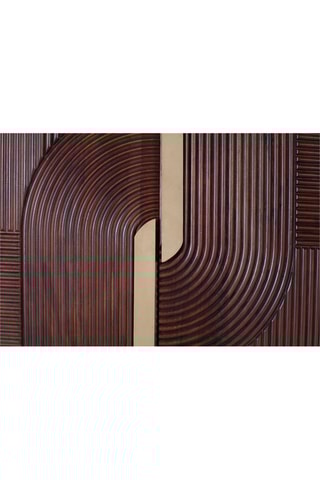 Meuble bar 2 portes - Naturel et cerise