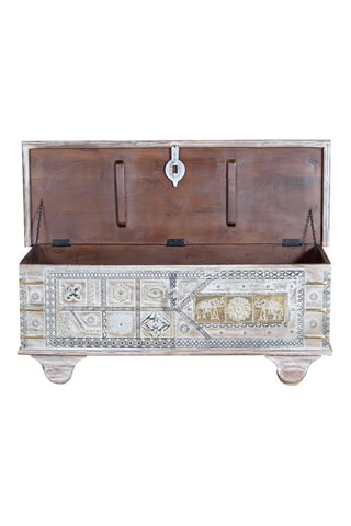 Coffre - Blanc et doré