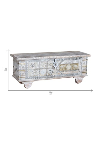 Coffre - Blanc et doré