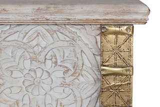 Coffre Blanc et doré