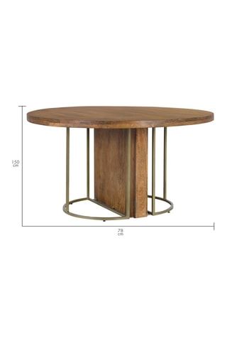 Table en manguier - 150 x 78 x 150 cm
