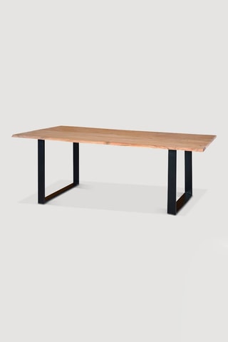 Table à manger - Naturel et noir