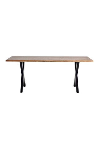 Table à manger - Naturel et noir