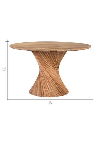 Table à manger en bois d'acacia - 130 x 76 x 130 cm