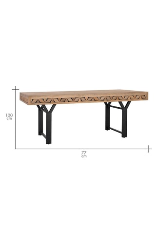 Table à manger en manguier - 200 x 77 x 100 cm