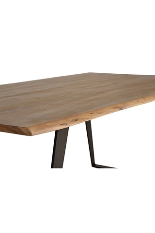 Table à manger - Naturel et noir