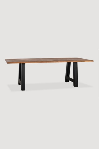 Table à manger -  Naturel et noir