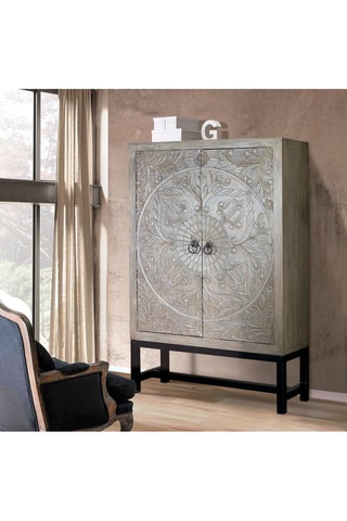 Armoire 2 portes - Naturel et noir