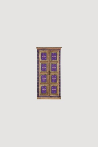 Armoire 2 portes - Naturel et violet