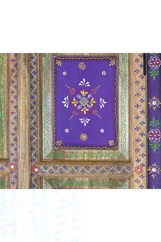 Armoire 2 portes - Naturel et violet