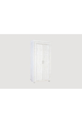 Armoire 2 portes en bois de manguier - 100 x 200 x 50 cm