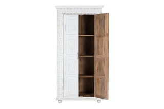 Armoire 2 portes en bois de manguier - 100 x 200 x 50 cm
