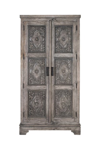 Armoire 2 portes en manguier massif - 100 x 196 x 42 cm