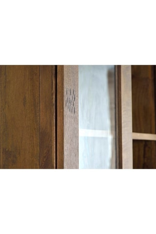 Armoire 4 portes - Naturel et noir