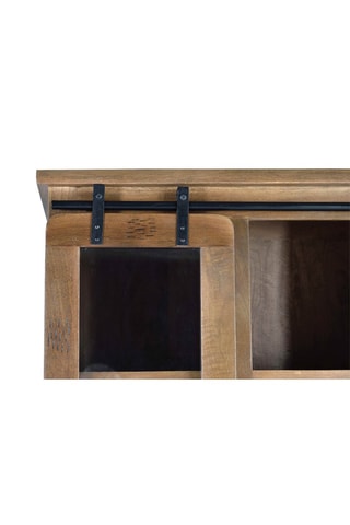 Armoire 4 portes - Naturel et noir