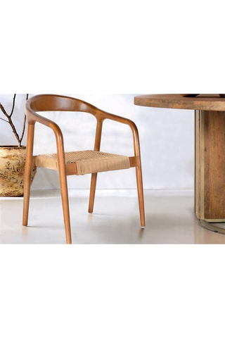 2 chaises en hévéa - 57 x 78 x 54 cm