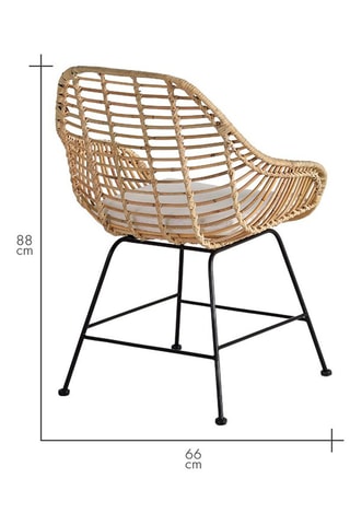 2 chaises - Naturel et noir